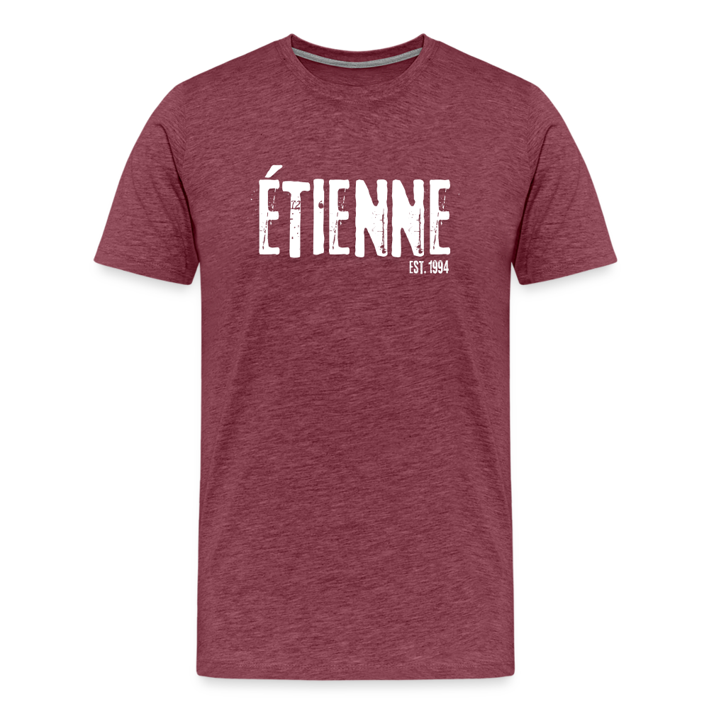 ÉTIENNE - 2024 World Tour Men's Sizes Rock T-shirt - heather burgundy