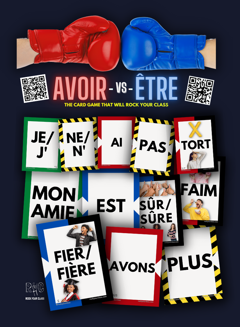 AVOIR vs ÊTRE - IC CARDS - PLUS bonus $50 in resources - Single pack or Value Class Set of 5