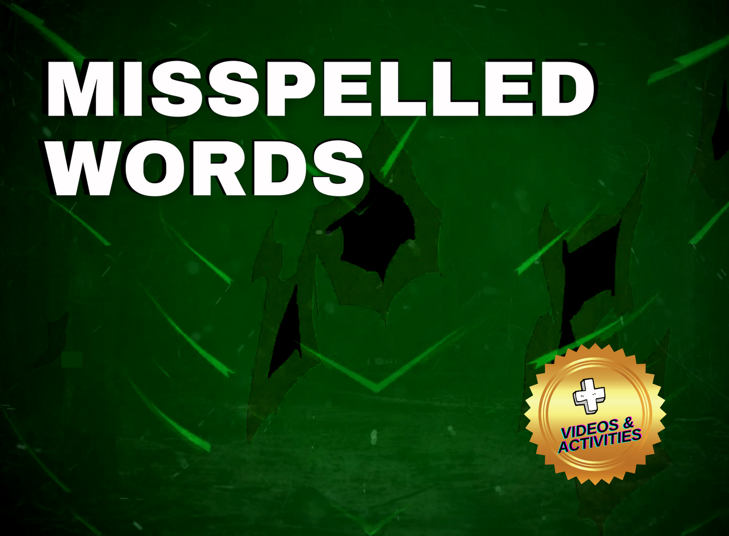 MISSPELLED WORDS - ENGLISH Series- IC Reader - Single copy or Class sets of 20 or 30
