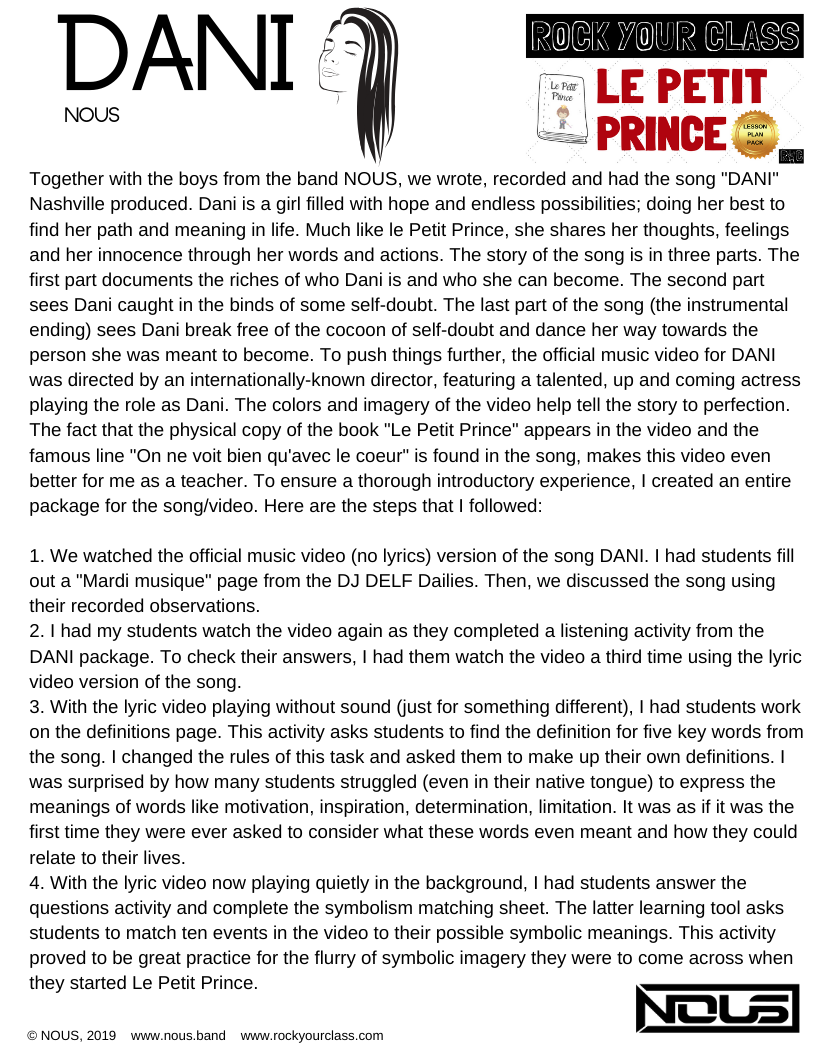 LE PETIT PRINCE Complete Lesson Plan Pack #rockyourclass