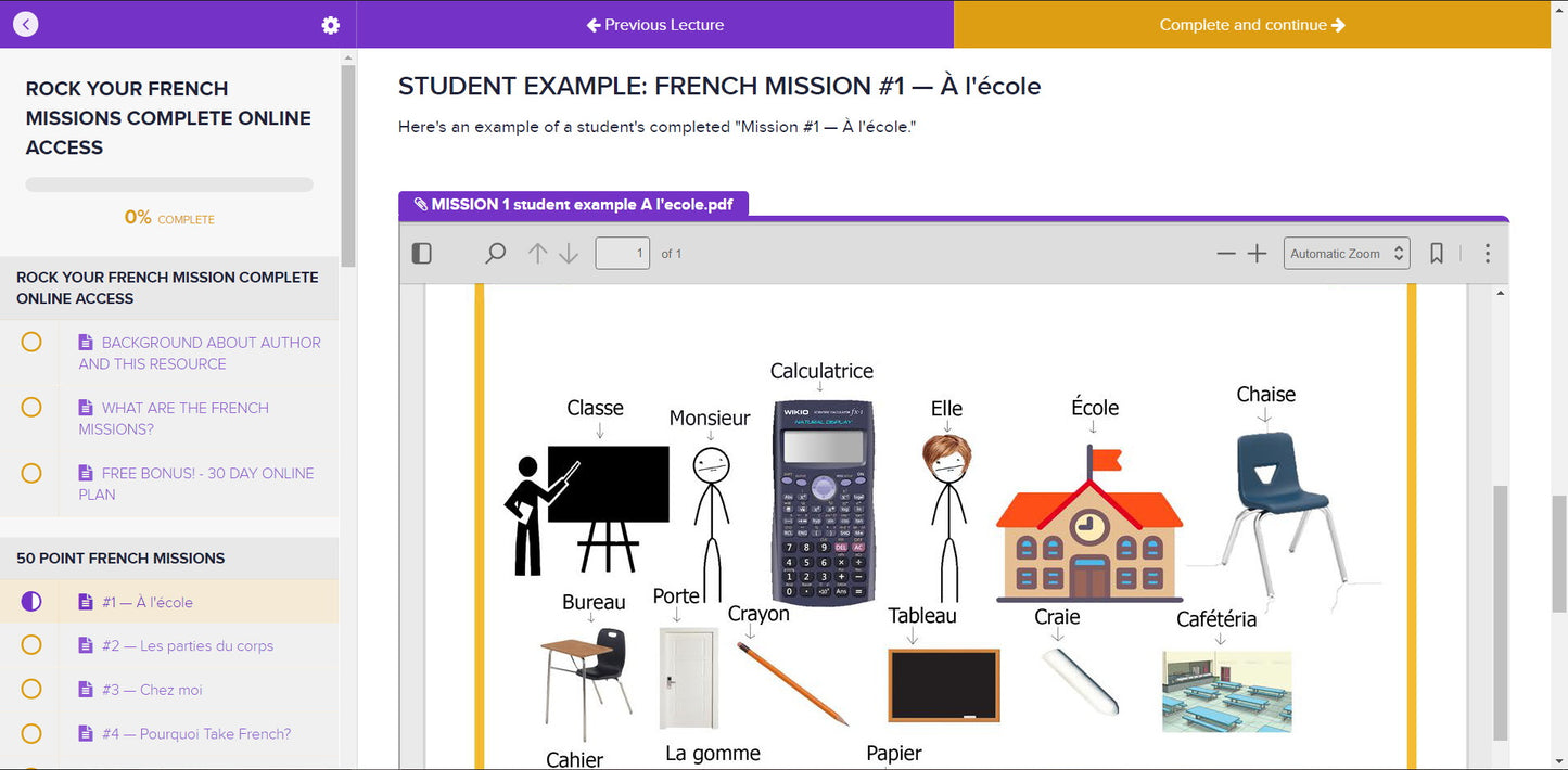 FRENCH PLAYGROUND MISSIONS - COMPLETE ONLINE DOWNLOAD PLATFORM