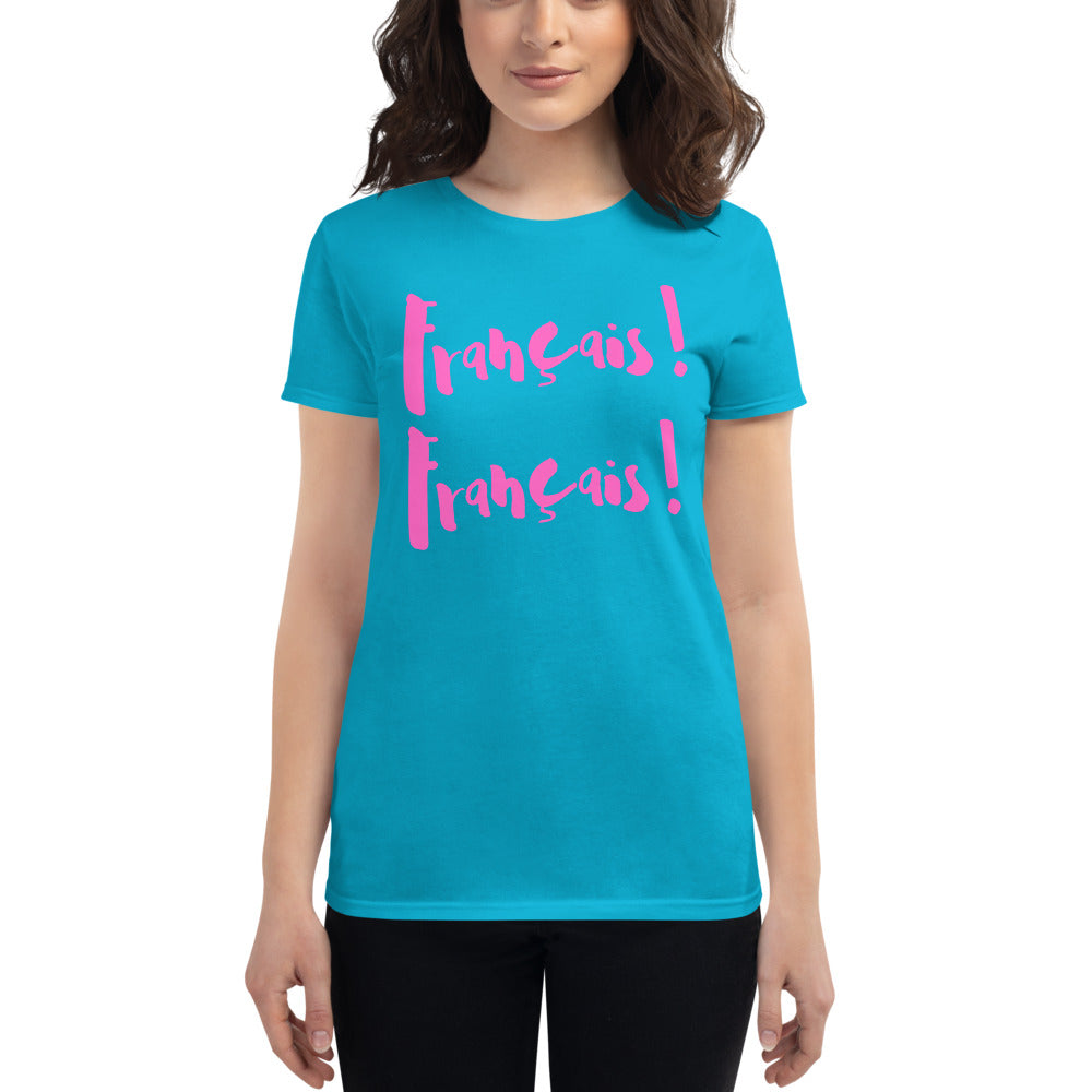 Francais francais - LADIES' short sleeve t-shirt - PINK LINE