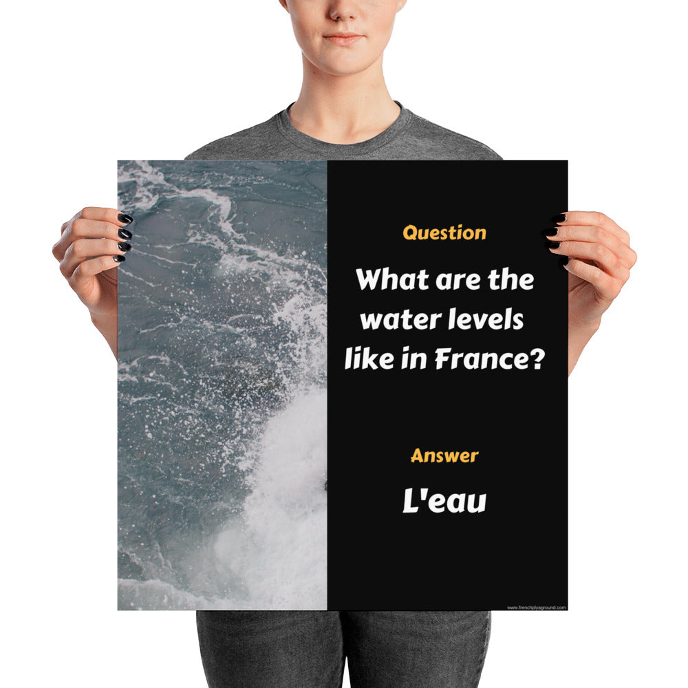 Water is l'eau - Poster