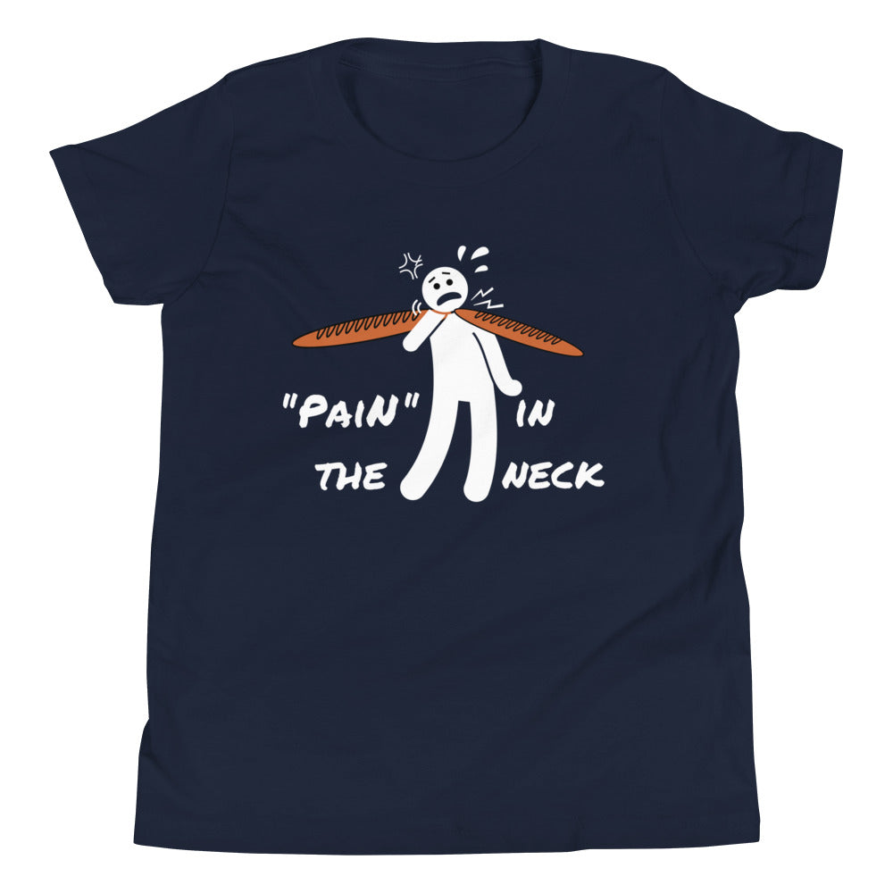 "Pain" in the Neck - Youth Short Sleeve T-Shirt - DARK