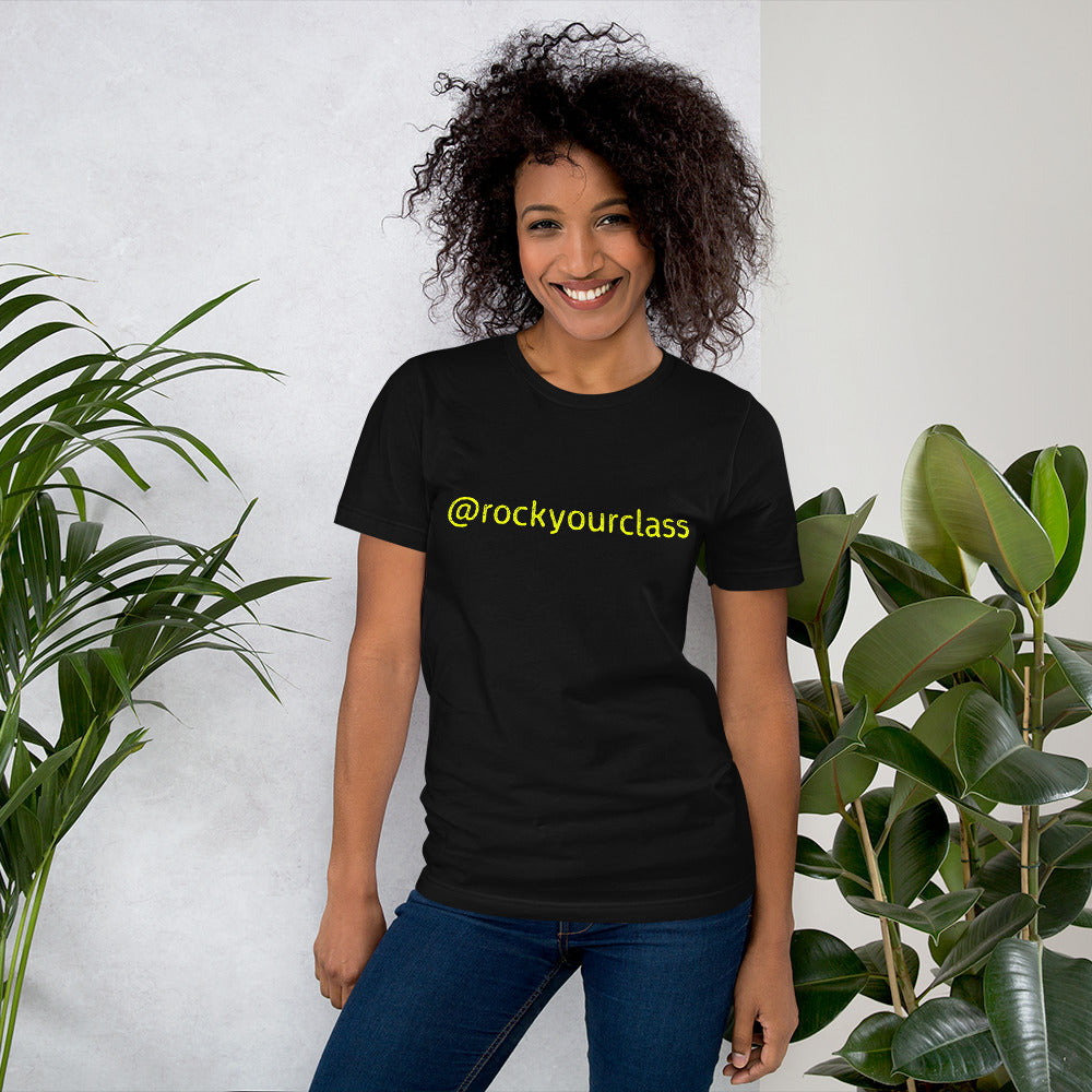 @rockyourclass Yellow Print Short-Sleeve Unisex T-Shirt