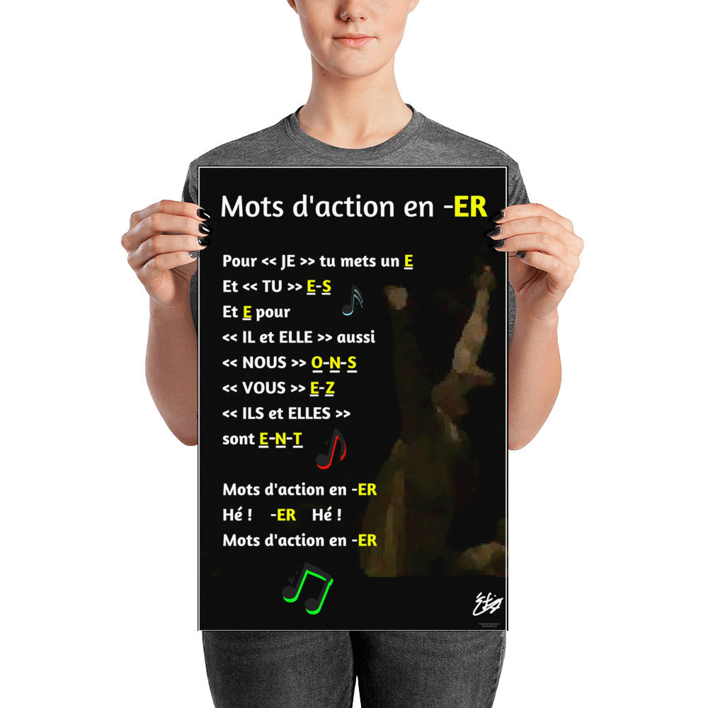 Mots d'action en -ER   Poster