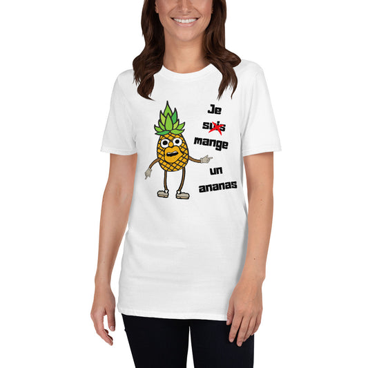 Je (suis) mange un ananas Short-Sleeve Unisex T-Shirt