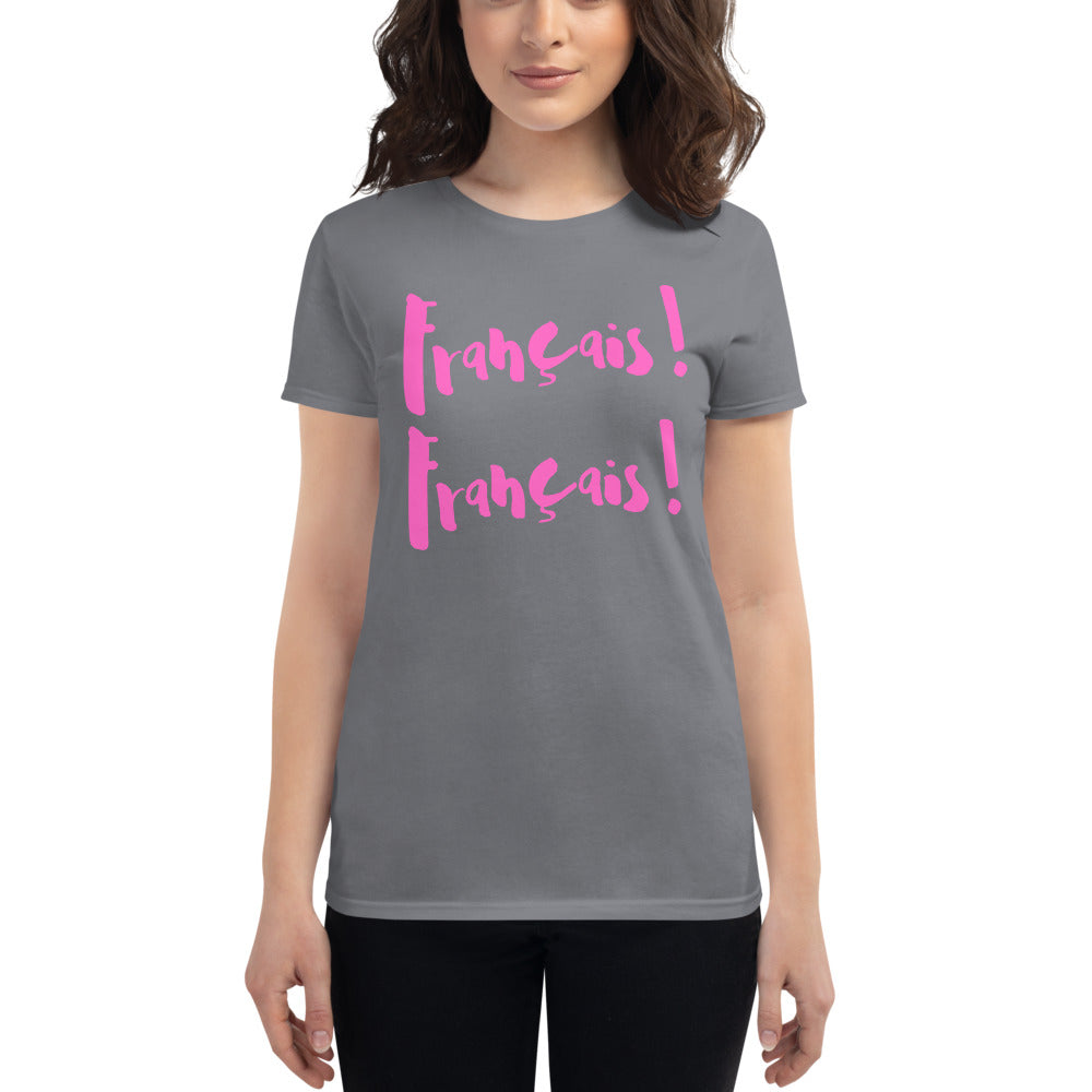 Francais francais ETIENNE - LADIES' short sleeve t-shirt - PINK LINE