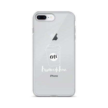 Cafe/Coffee - Essence de la vie iPhone Case - White Art