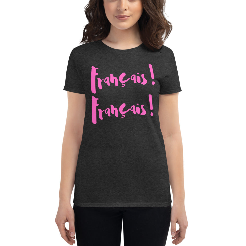 Francais francais ETIENNE - LADIES' short sleeve t-shirt - PINK LINE