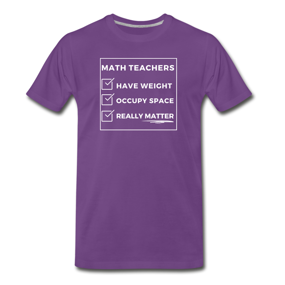 Math Teachers Matter - Men's Premium T-Shirt - purple