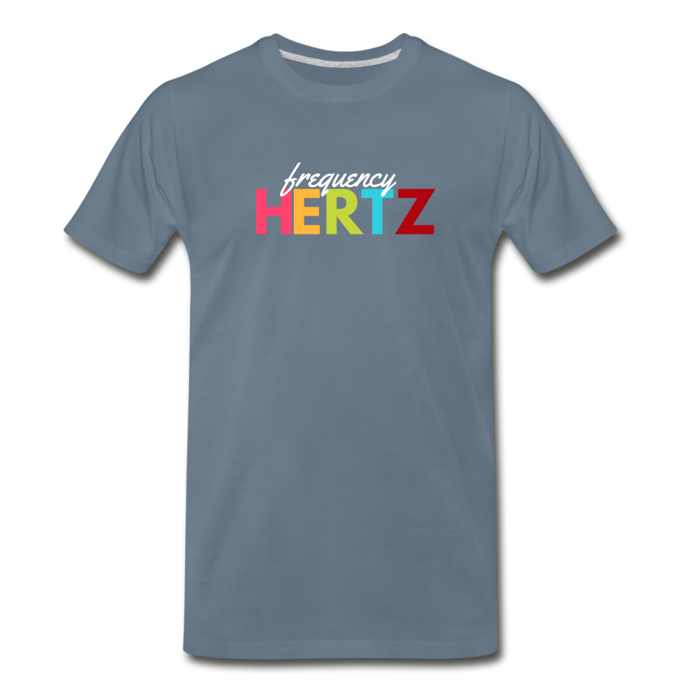 Frequency Hertz - Men's Premium Math T-Shirt - steel blue