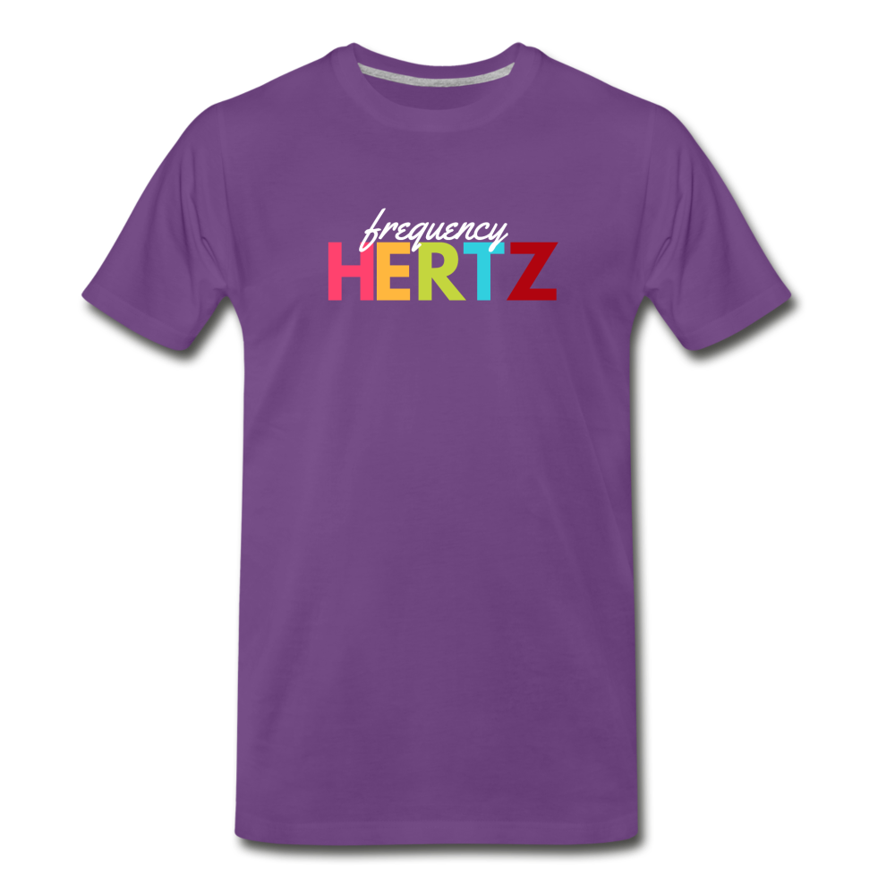 Frequency Hertz - Men's Premium Math T-Shirt - purple