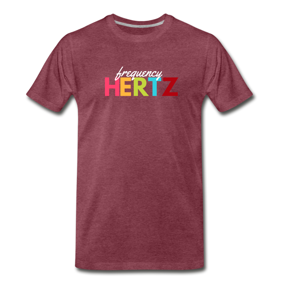 Frequency Hertz - Men's Premium Math T-Shirt - heather burgundy
