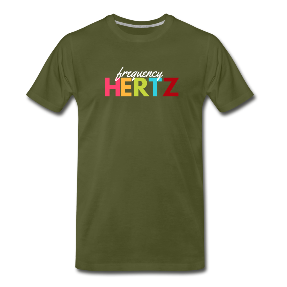 Frequency Hertz - Men's Premium Math T-Shirt - olive green