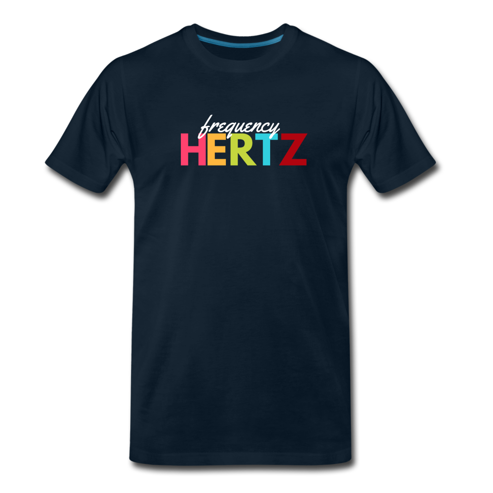 Frequency Hertz - Men's Premium Math T-Shirt - deep navy