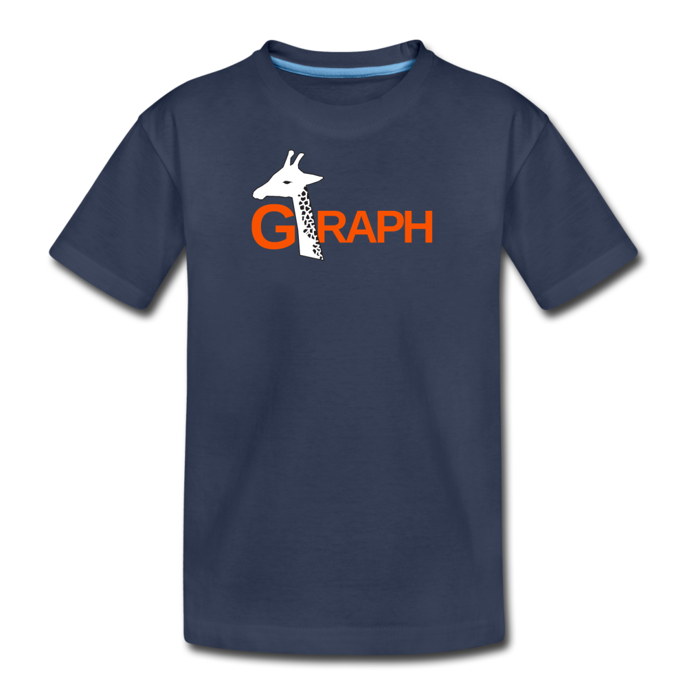 G-RAPH Giraffe Math - Kids' Premium T-Shirt - navy