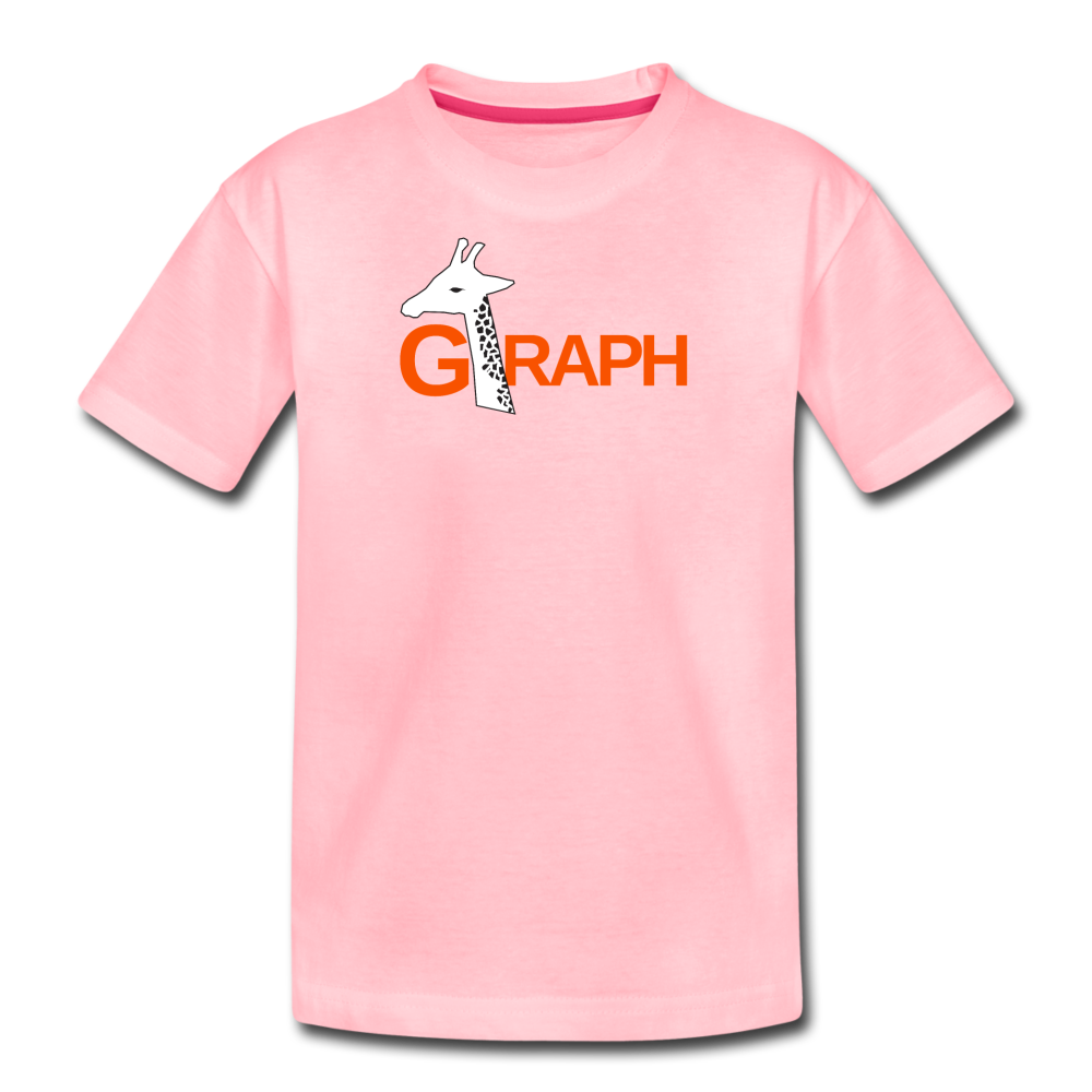 G-RAPH Giraffe Math - Kids' Premium T-Shirt - pink