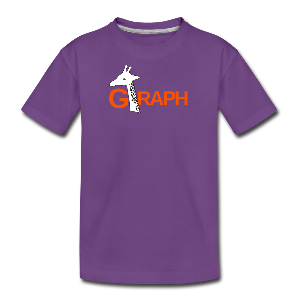 G-RAPH Giraffe Math - Kids' Premium T-Shirt - purple