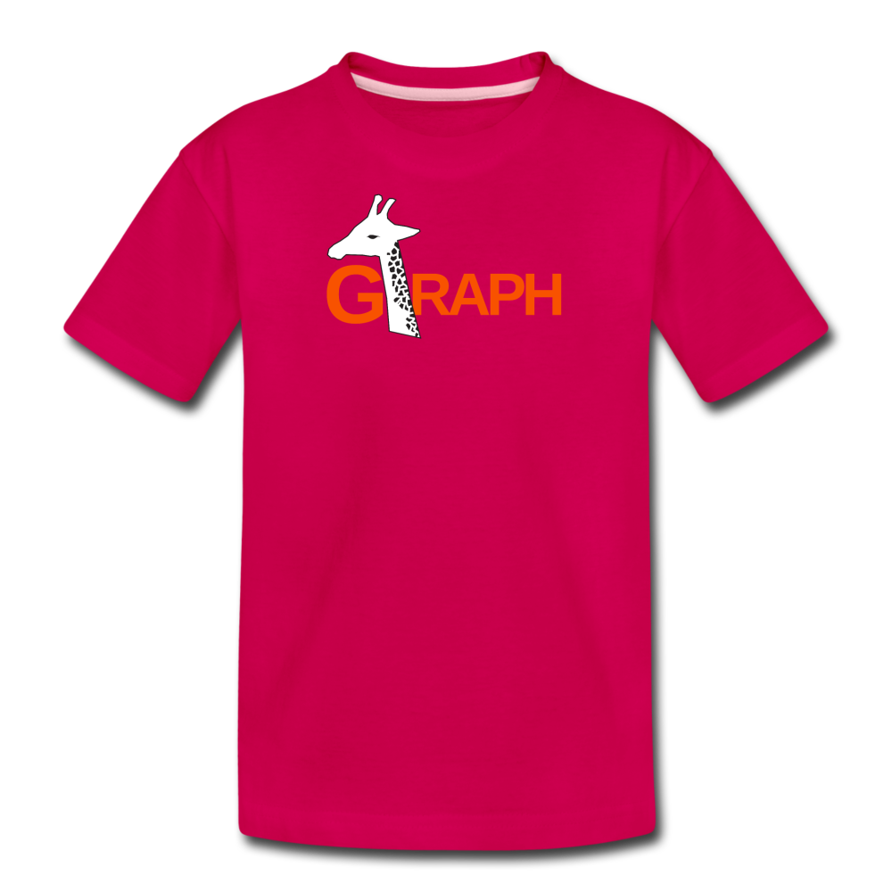 G-RAPH Giraffe Math - Kids' Premium T-Shirt - dark pink