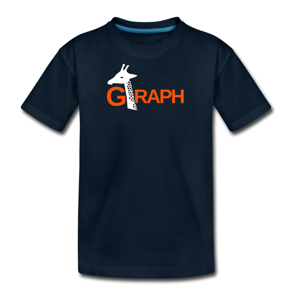 G-RAPH Giraffe Math - Kids' Premium T-Shirt - deep navy