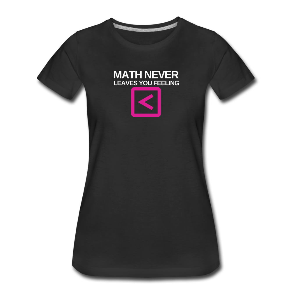 Math never leaves you feeling less than - Women’s Premium T-Shirt - black
