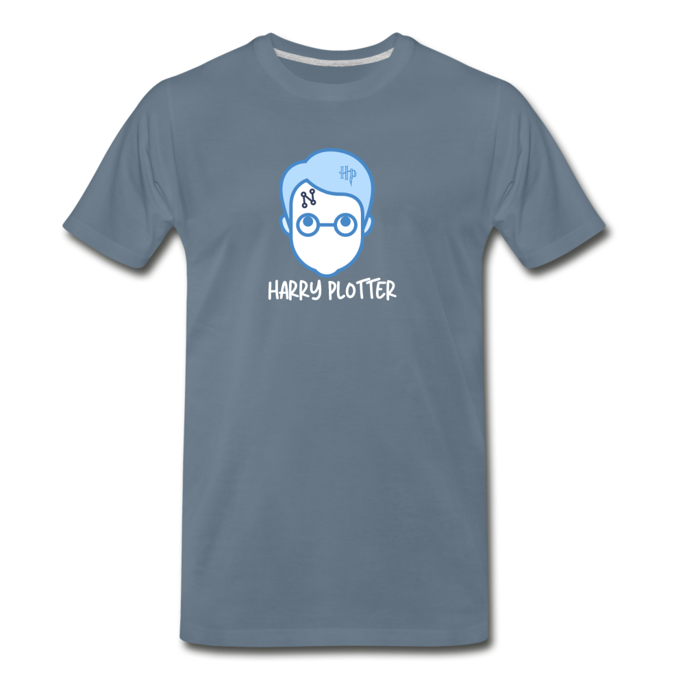 Harry Plotter - Men's Premium Math T-Shirt - steel blue