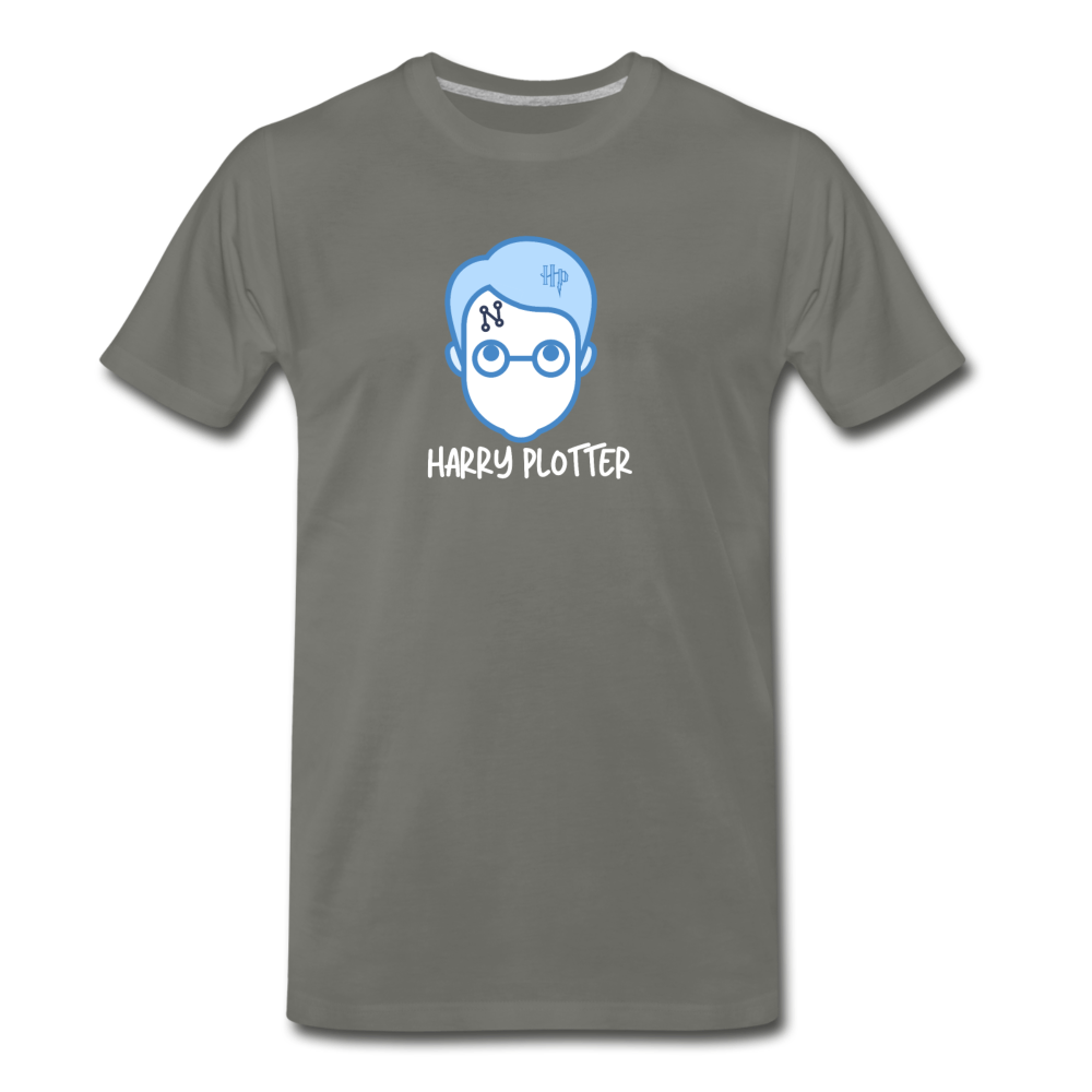 Harry Plotter - Men's Premium Math T-Shirt - asphalt gray