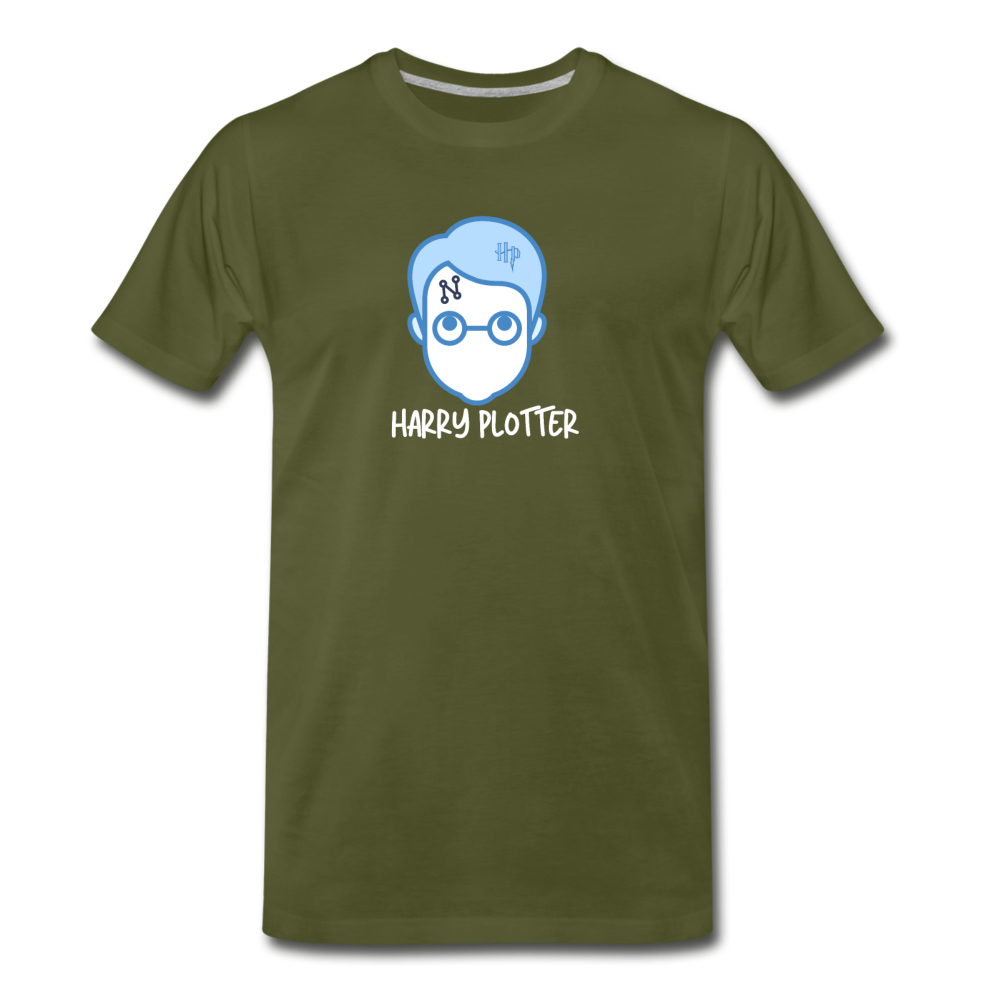Harry Plotter - Men's Premium Math T-Shirt - olive green