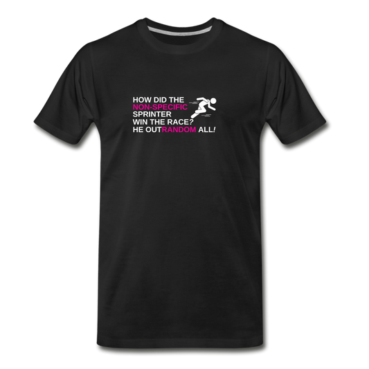Random non-specific sprinter - Men's Premium Math T-Shirt - black
