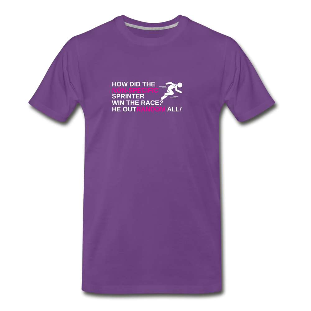 Random non-specific sprinter - Men's Premium Math T-Shirt - purple