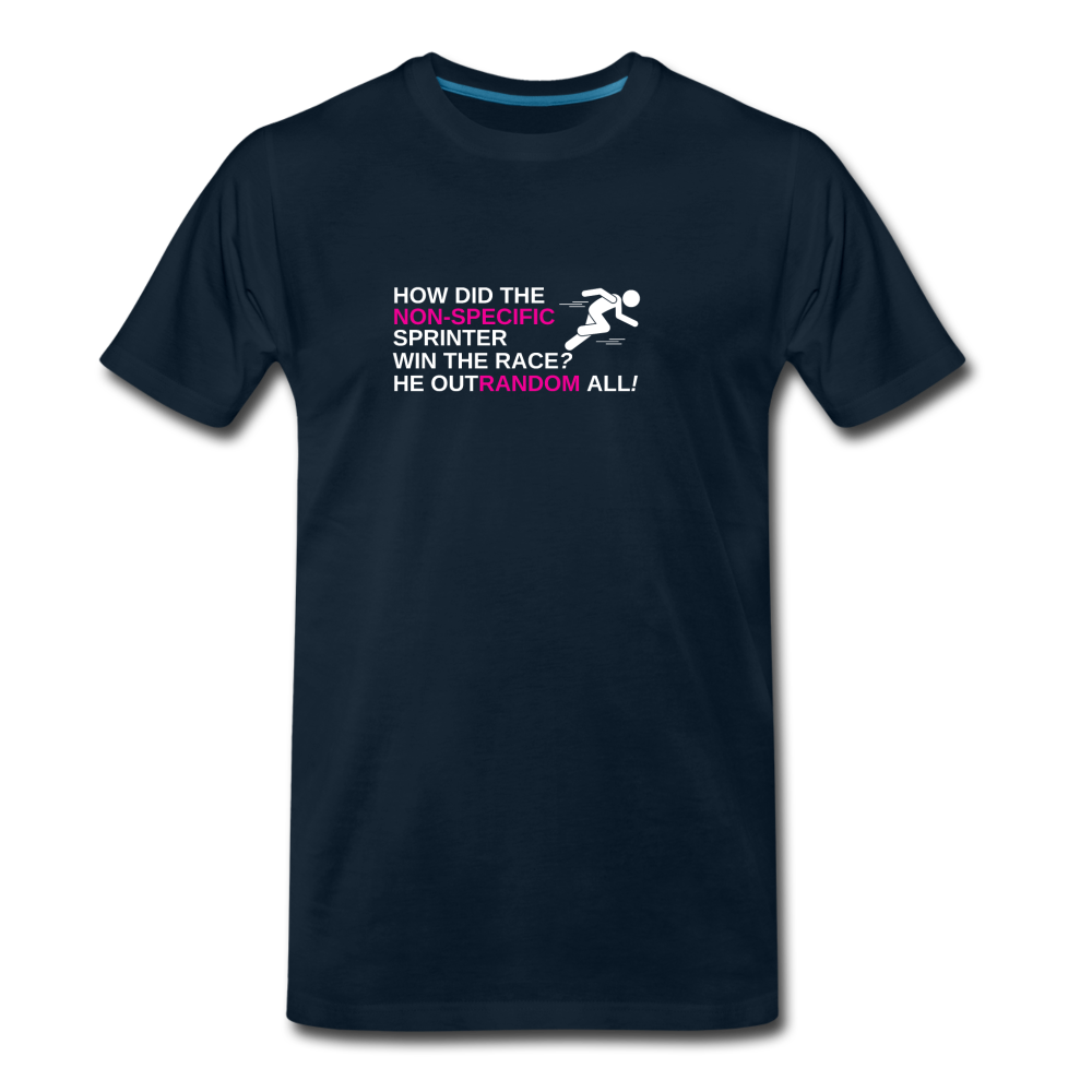 Random non-specific sprinter - Men's Premium Math T-Shirt - deep navy