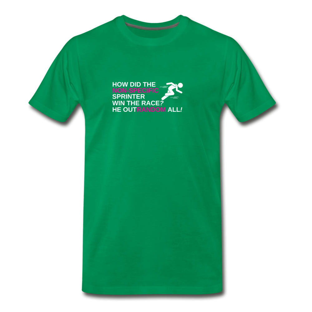 Random non-specific sprinter - Men's Premium Math T-Shirt - kelly green