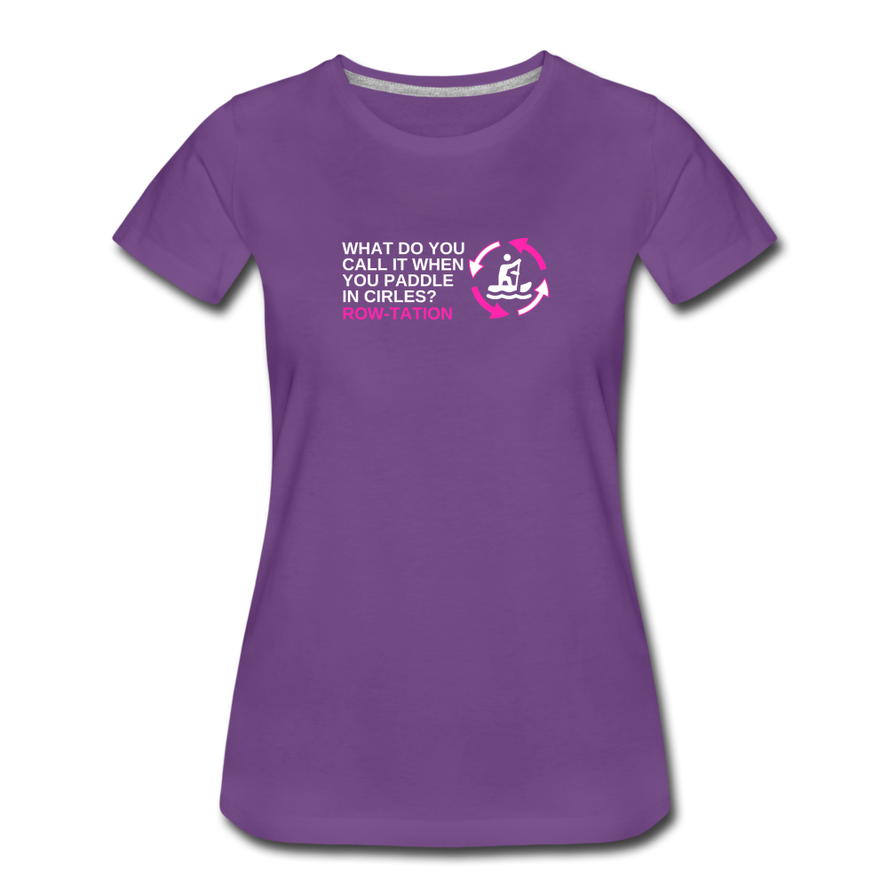 Rotation Row-tation - Women’s Premium Math T-Shirt - purple