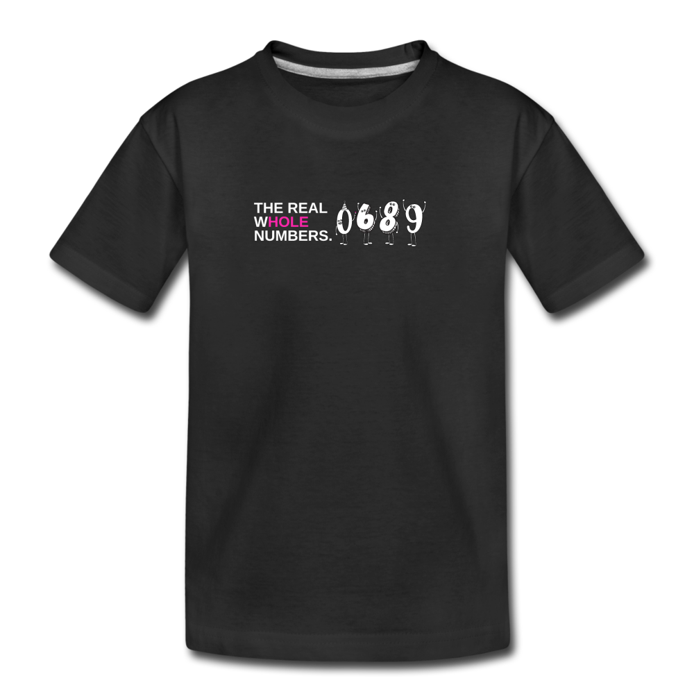 The Real Whole Numbers  - Kids' Premium Math T-Shirt - black