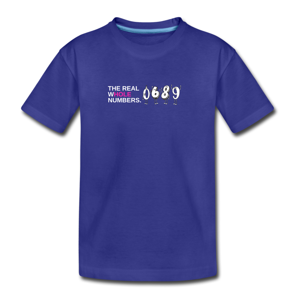 The Real Whole Numbers  - Kids' Premium Math T-Shirt - royal blue