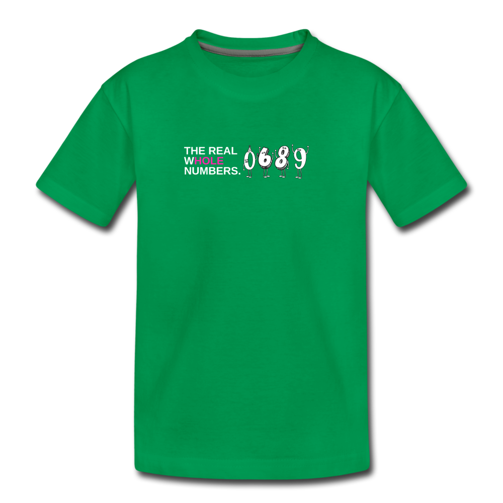 The Real Whole Numbers  - Kids' Premium Math T-Shirt - kelly green