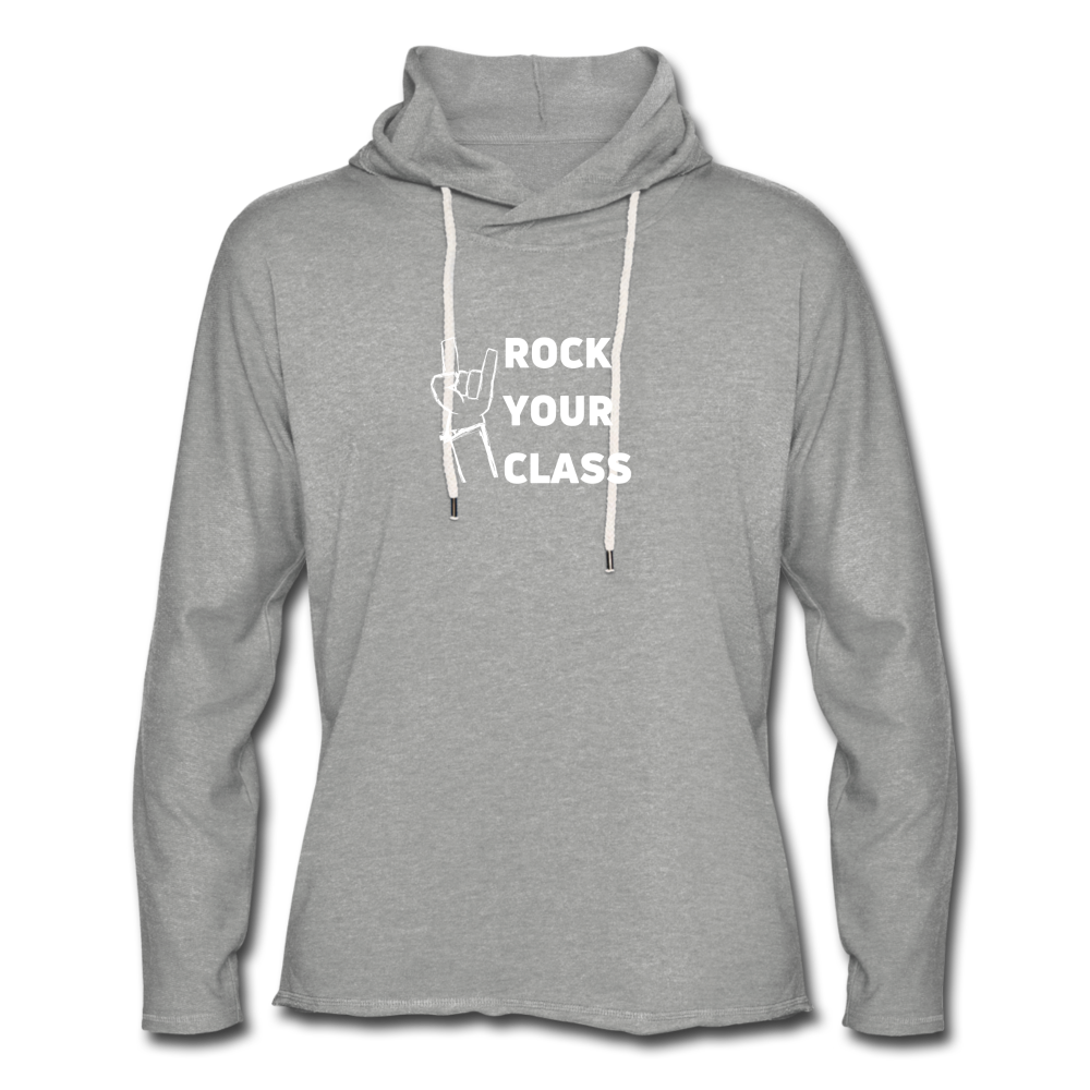 Rock Your Class Unisex Lightweight Terry Hoodie - heather gray