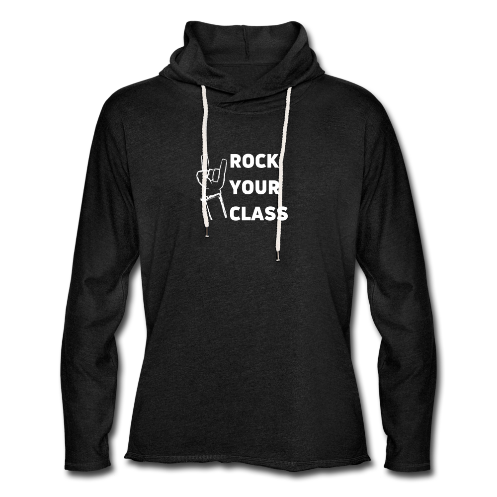 Rock Your Class Unisex Lightweight Terry Hoodie - charcoal gray