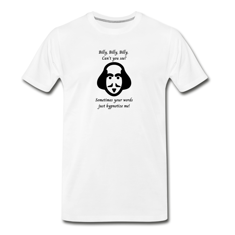 William Shakespeare Funny Men's Premium T-Shirt - white