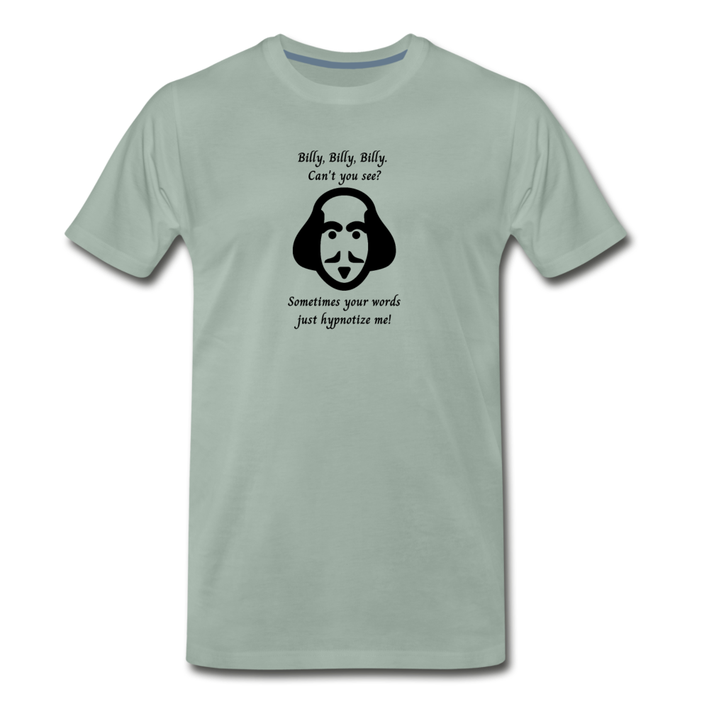 William Shakespeare Funny Men's Premium T-Shirt - steel green